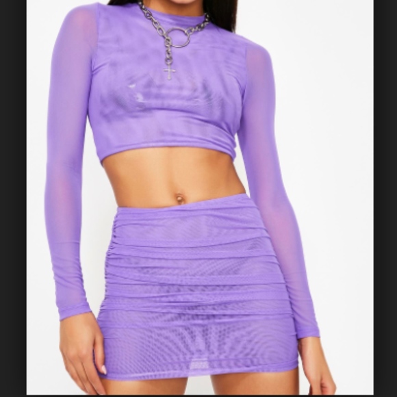Dolls Kill Dresses & Skirts - Purple Mesh Set-SOLD